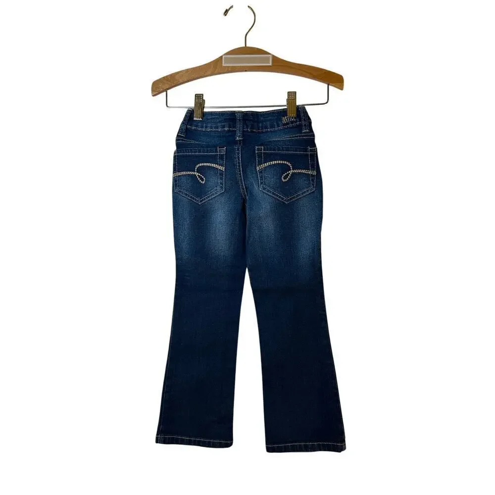 JUSTICE Girl’s Dark Wash Midrise Boot Cut Jeans / Size: 6 Slim